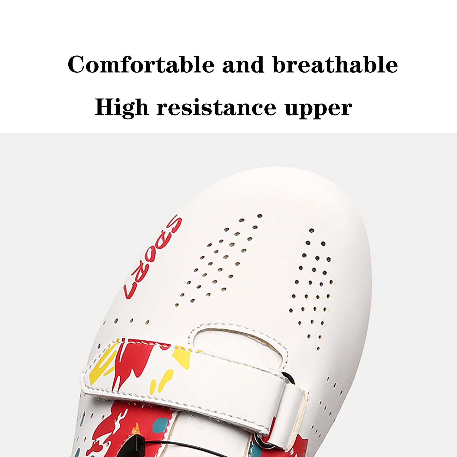 Buty rowerowe męskie, rowerowe buty rowerowe rowerowe obrotowe sznurowanie za pomocą kompatybilnego buta z pelotonem z SPD i delta(42, White)
