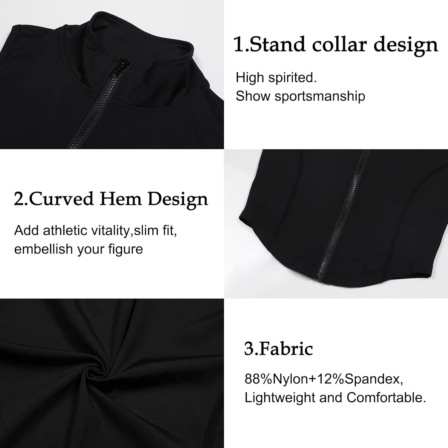 FEOYA Womens Full Zip Sports Vest Slim Fit Workout Gym Tops Stand Collar Sleeveless Yoga Running Tank Tops Skinny Athletic Sleeveless Shirts Quick Dry Breathable Fitness Yoga Gym Vest Top 5 61BUM1Xlf3L. AC SL1500