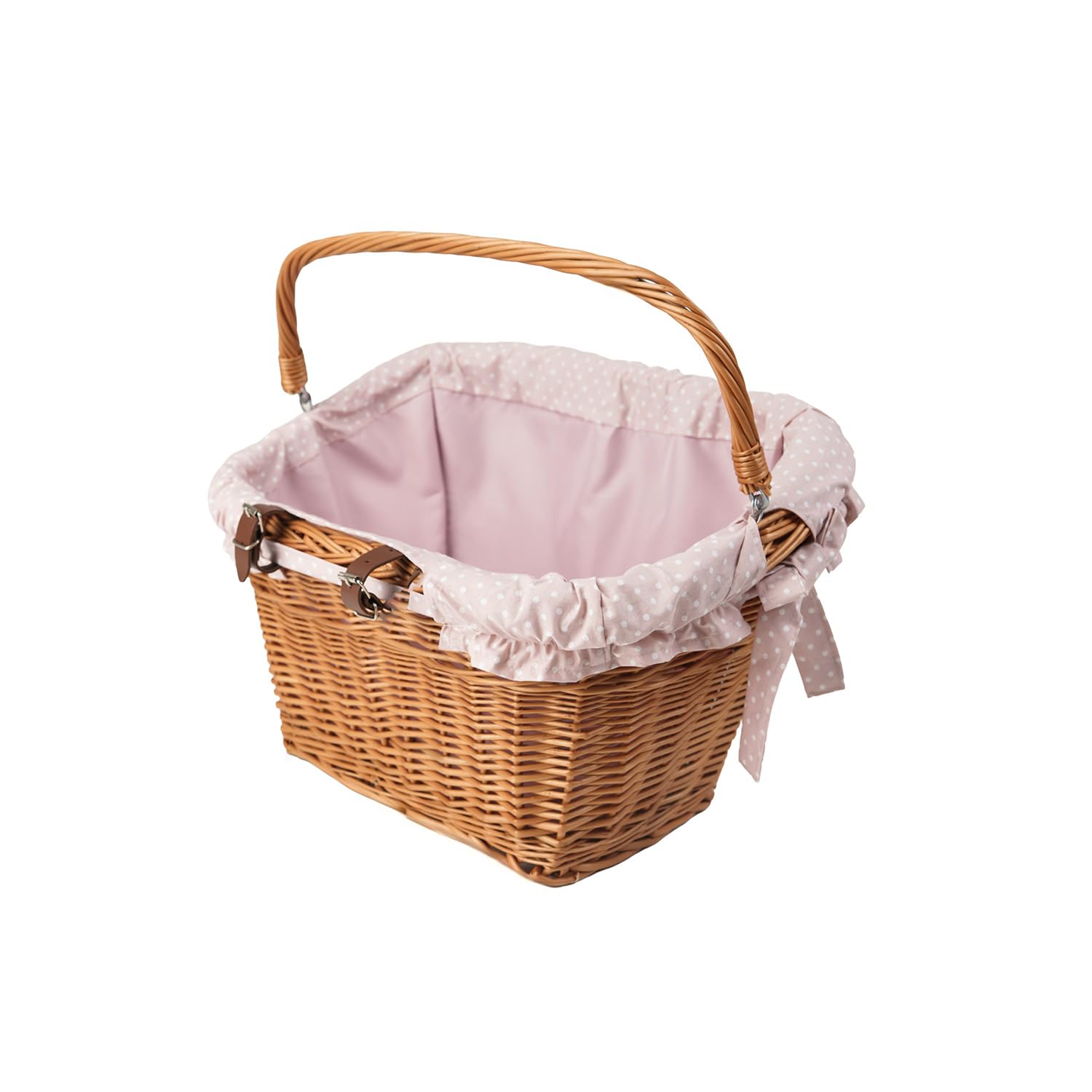 Panier de Bicyclette, vélo rétro en Osier avec poignée de Transport, Panier des Courses, Panier vélo