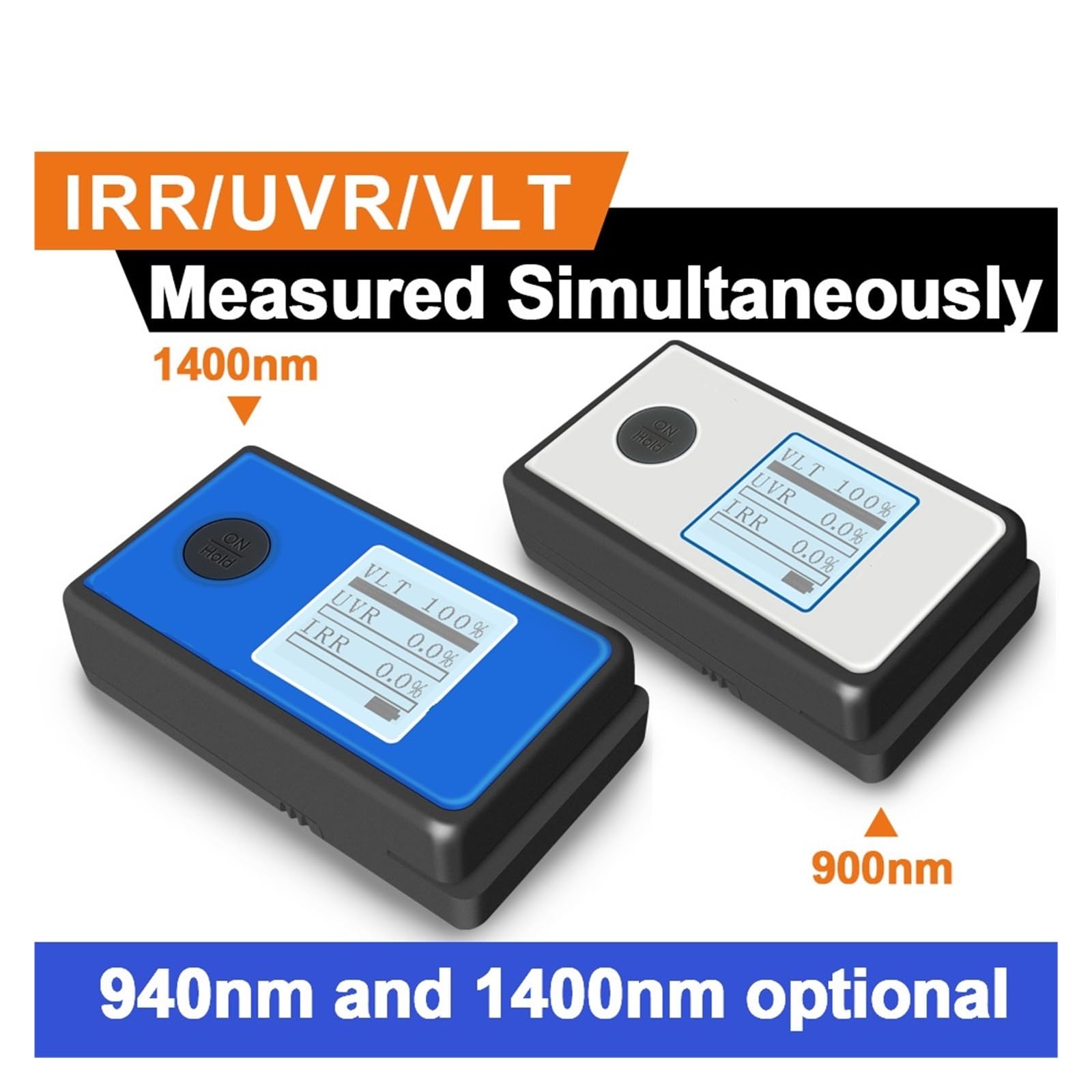 kolorymetr, Miernik odcienia okien Tester folii słonecznej UV 365nm IR 1400nm VLT Wysoka precyzja Mały rozmiar(160A)