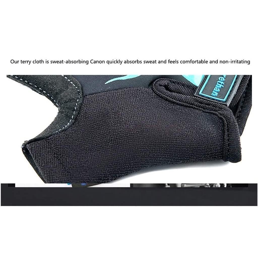 Habrur Guantes Ciclismo Guantes Bicicleta Guantes Bici Guantes De Equitación Antideslizante Camping Senderismo Guantes Gimnasio Fitness Deportes Bicicleta Medio Dedo Guante