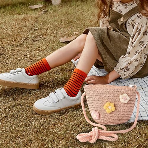 CWPFVQA 1 Stück Mini-Webtasche, Mädchentasche, Kinder-Umhängetasche, Umhängetasche, Strandtasche, Aufbewahrungstasche, Geeignet Für Den Täglichen Gebrauch, Reisen Und Outdoor-Aktivitäten