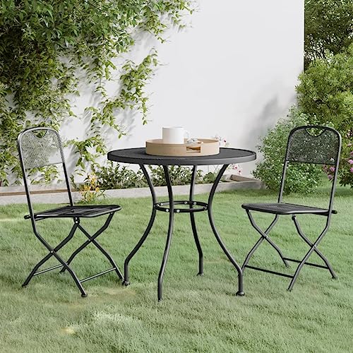 expanded metal patio table and chairs