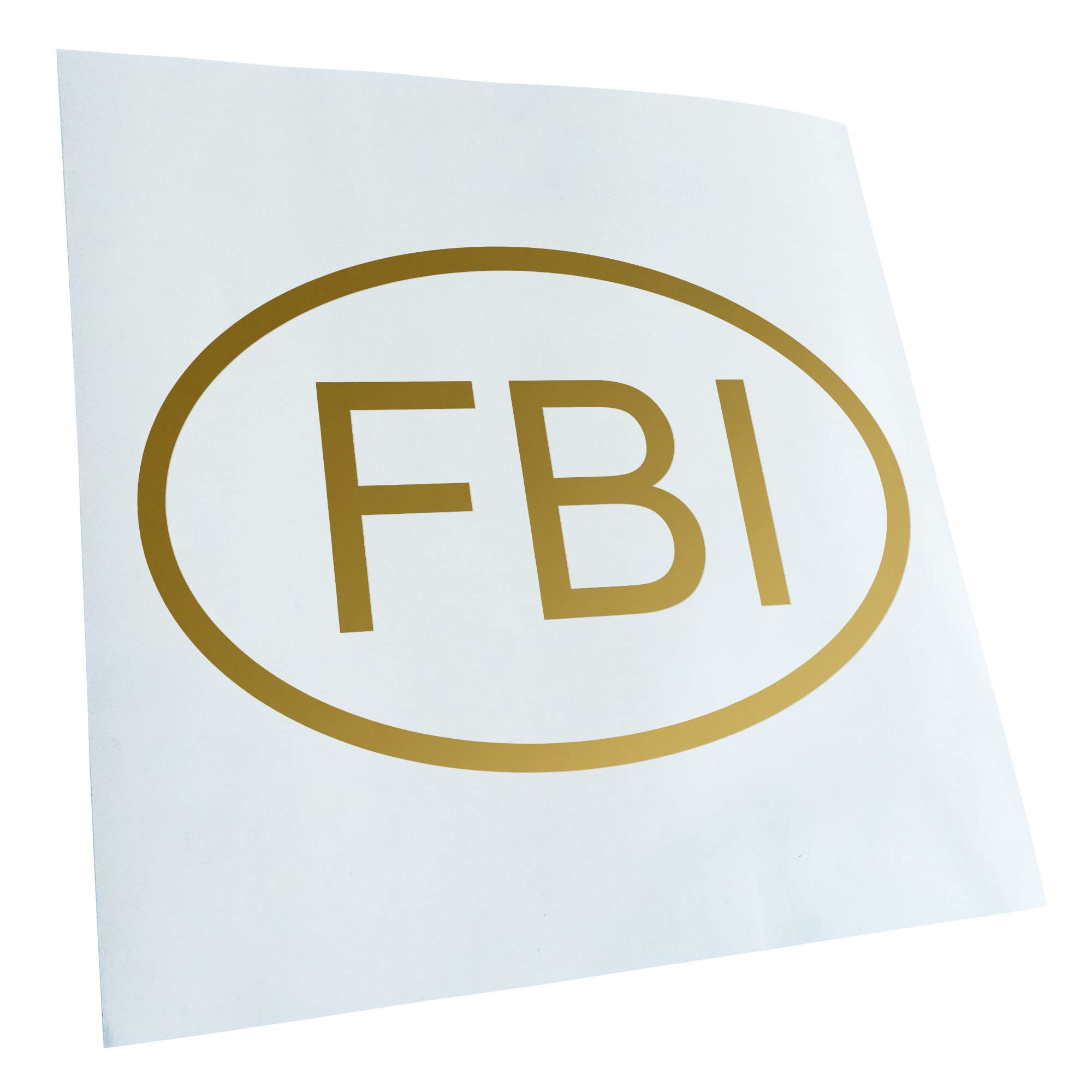 Kiwistar - Car Sticker - Gold - 50 x 33 cm FBI - Rear Window Car Sticker Weatherproof for Car Truck Moped Truck - Sticker Exterior Self-Adhesive Tuning Accessories for Window Vehicle Window