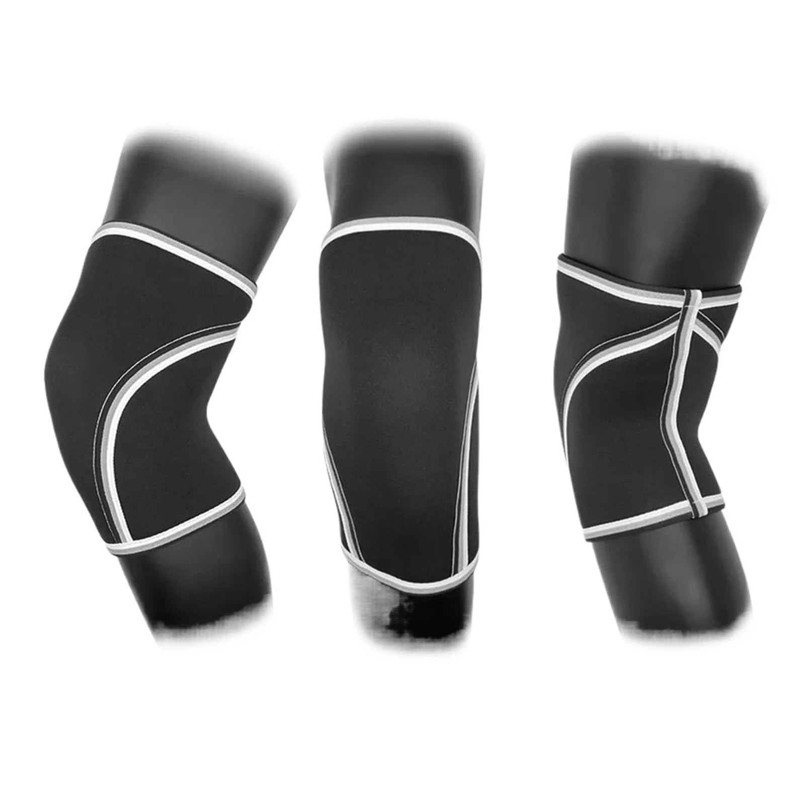 Rodilleras Deportivas Antideslizantes con Soporte y Calentadores para Sentadillas, Fitness, Levantamiento de Pesas y Powerlifting - Manga de 7 mm