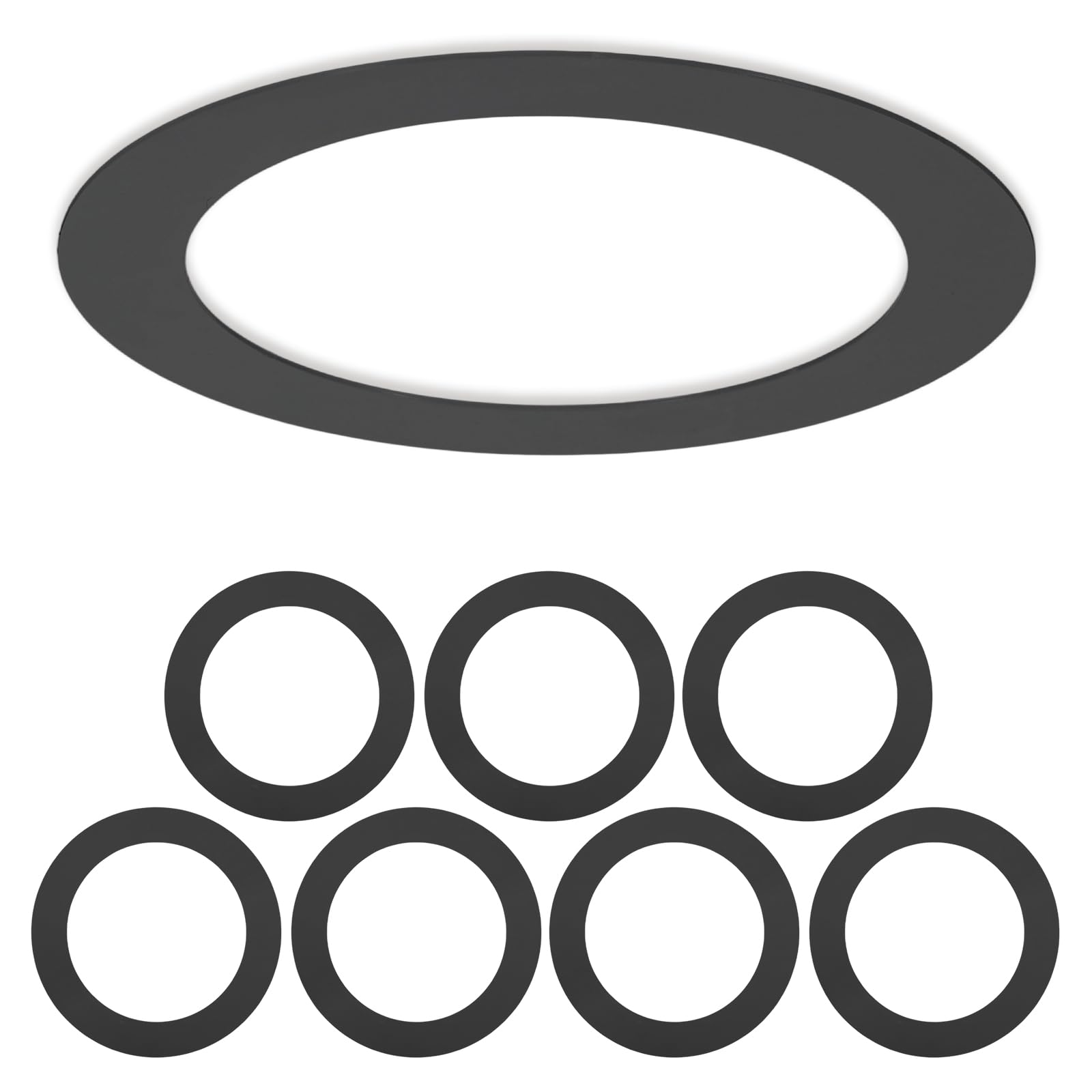 VIAPUICE Ceiling Medallion 146mm OD 108mm ID Light Goof Ring 8Pcs Black