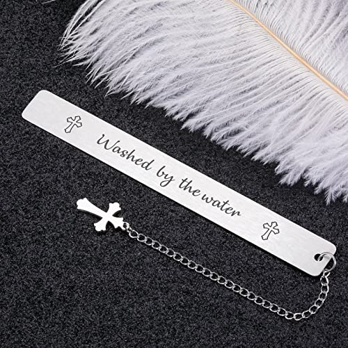 Baptism Gift Bookmark For Women Men Boys Girls Religious Christian First Communion Gift Cross Bookmark For Baby Kids Catholic Goddaughter Godson Family Son Daughter Friends Baptism Gift #TOP6