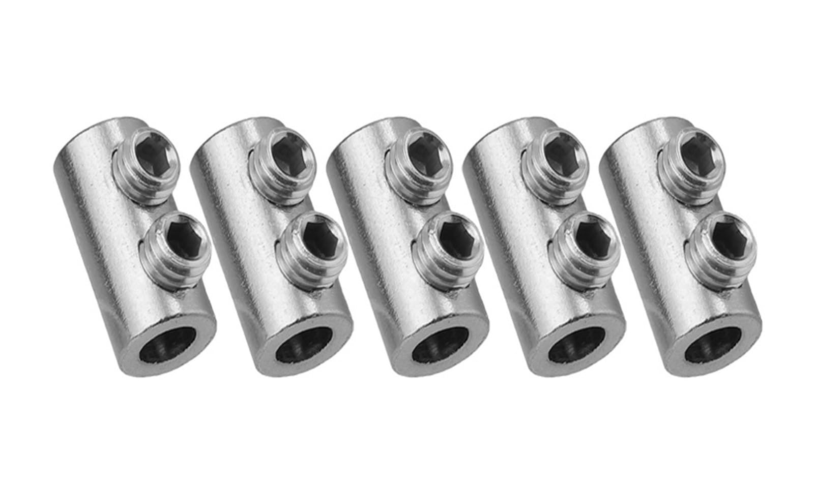 Dpnentv 5Pcs Steel Wire Sling Lockers Clamp Double Holes Metal Copper Clip(5Pcs)