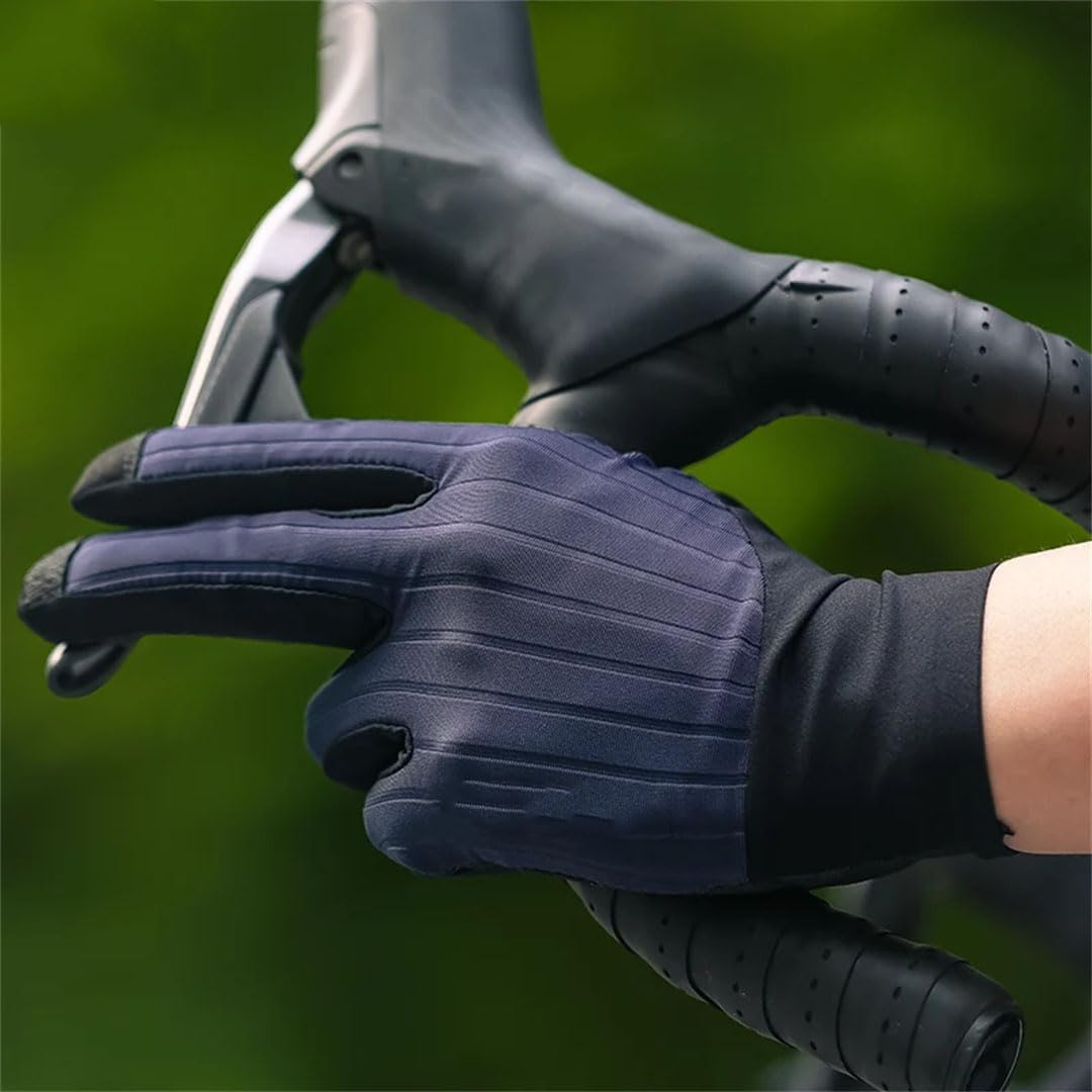 Męskie profesjonalne rękawiczki rowerowe sprężynowe do ekranu dotykowego Shock Gel Pad Full Finger Road Gloves