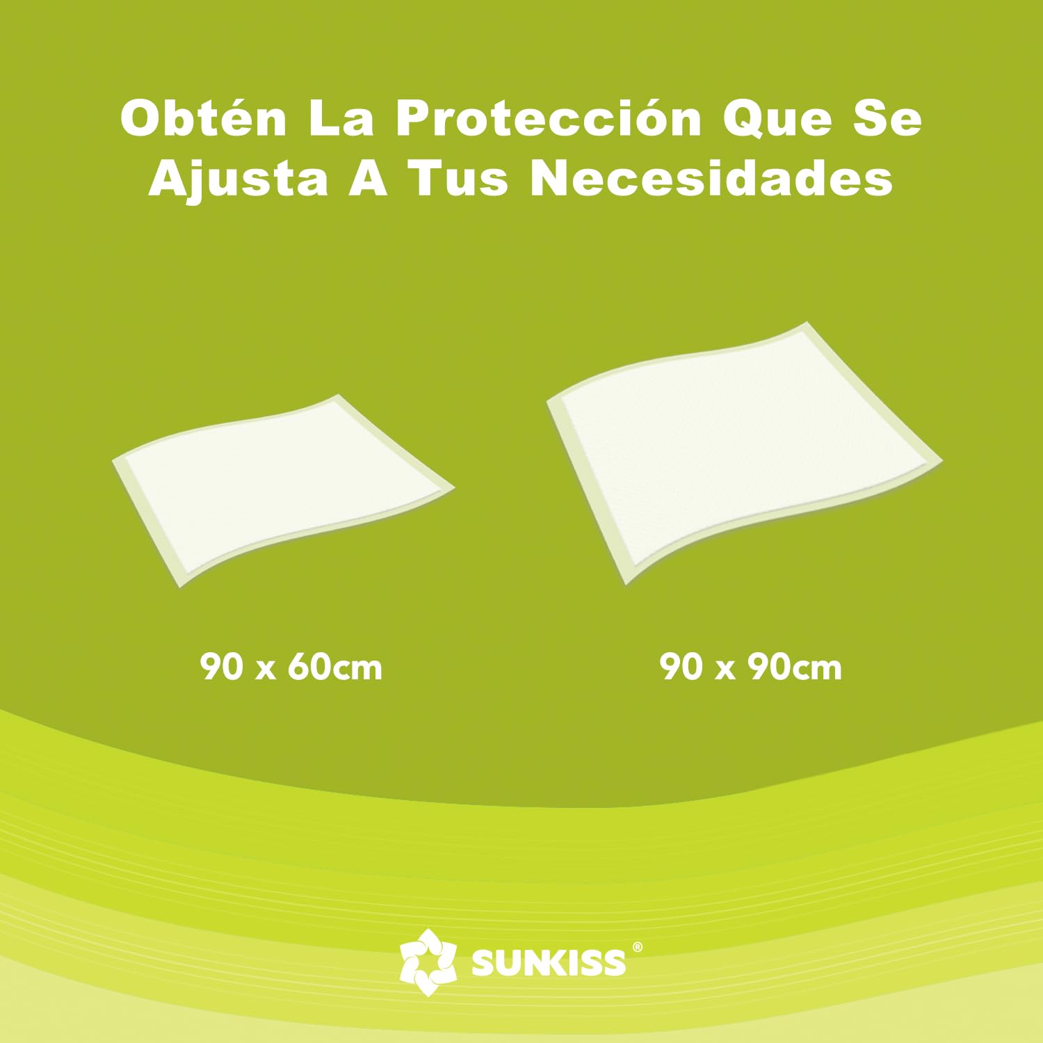 SUNKISS TrustPlus 60x90 cm Empapador Desechable para Incontinencia, Almohadilla Absorbente para Adultos, Ancianos y Niños, Protección de Cama y Muebles, Multifuncional, Tela No Tejida, 25 Unidades