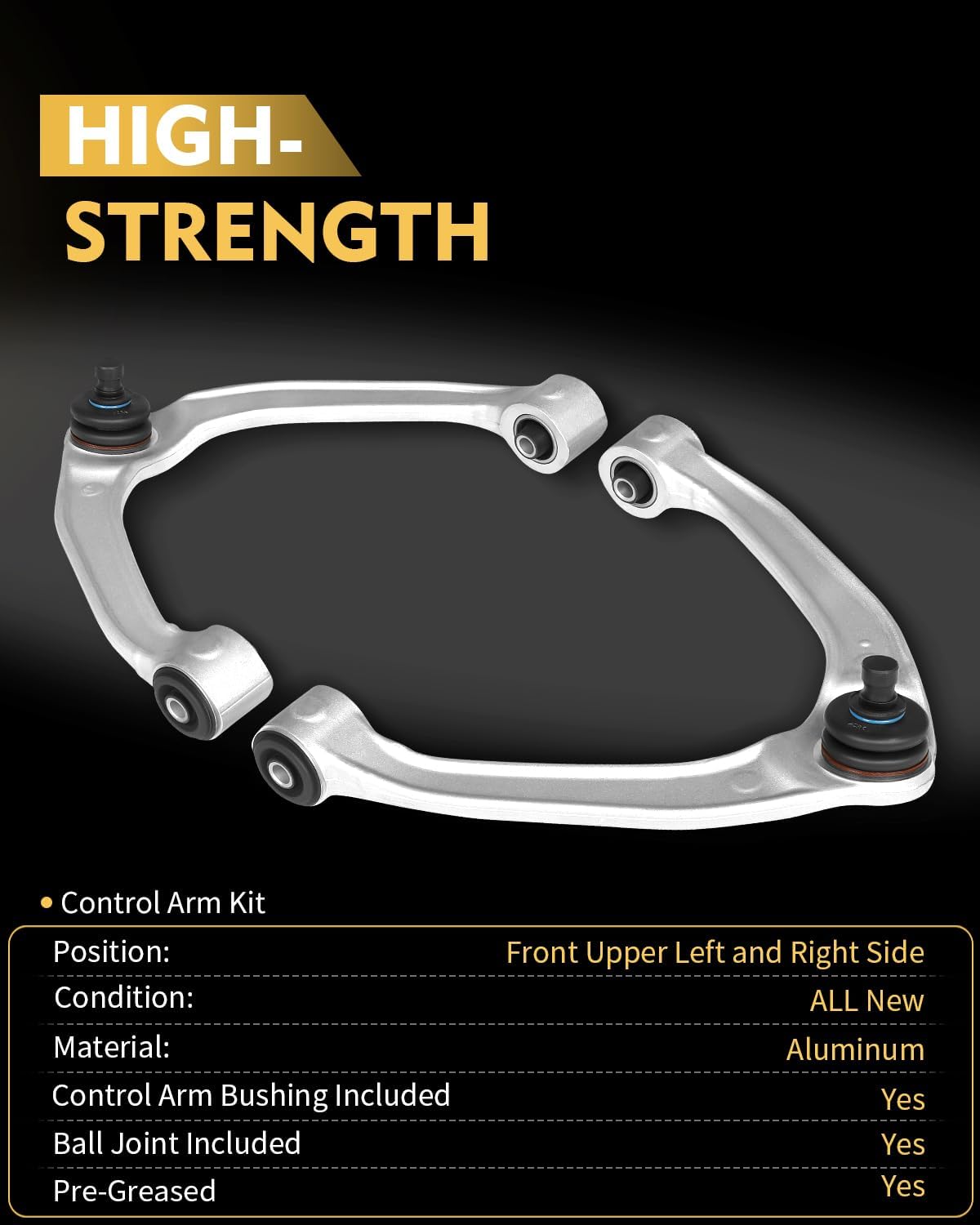 AATEE 2 x Front Upper Control Arms with Ball Joint Bushing Fit for:-Infiniti Q50 2014-2021, Q60 2014-2015 2017-2021, G37 Ex35 2008-2013 for:-NISSAN 370Z 09-20 2.0L 3.0L 3.5L 3.7L OE#RK622206 RK623357