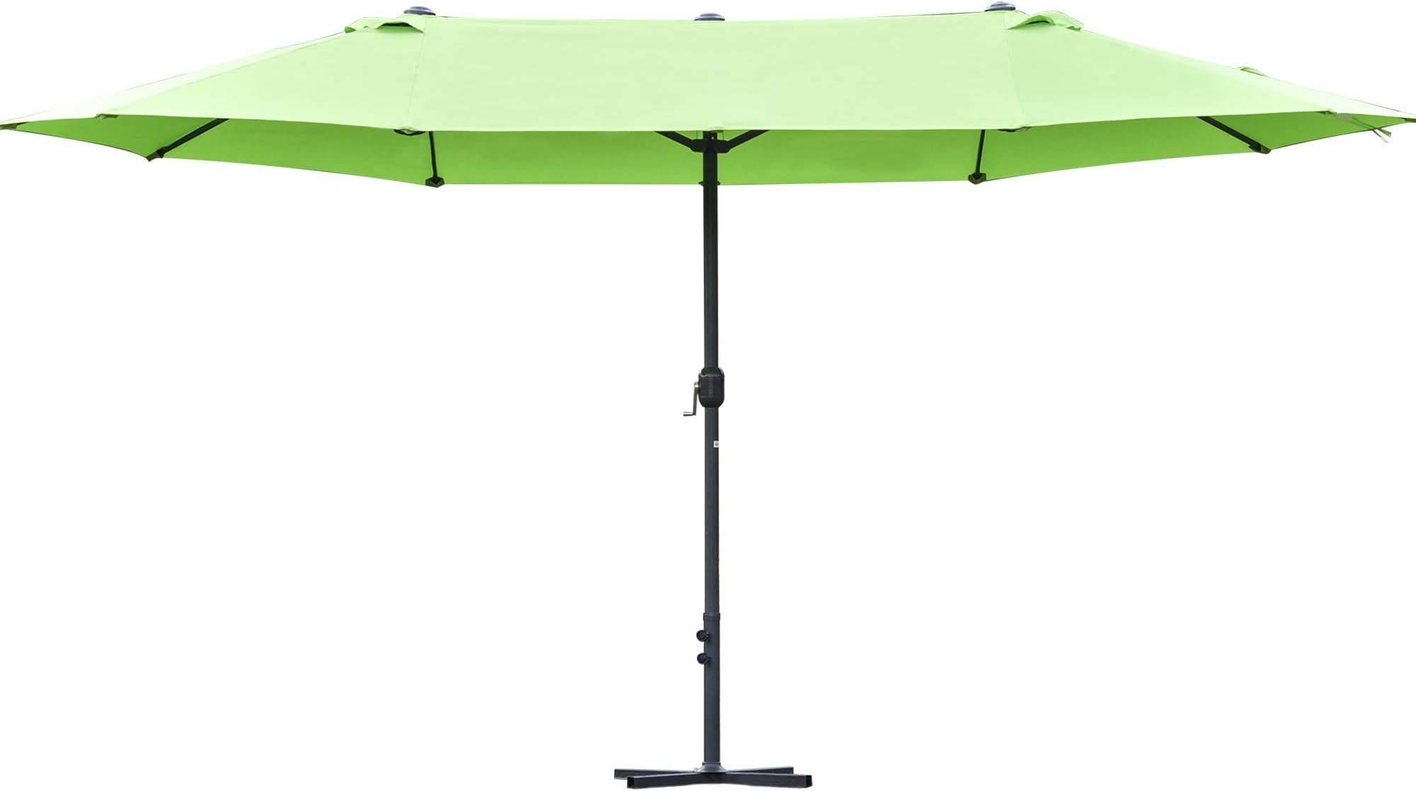 Outsunny 4.6m Garden Parasol Double-Sided Sun Umbrella Patio Market Shelter Canopy Shade Outdoor with Cross Base