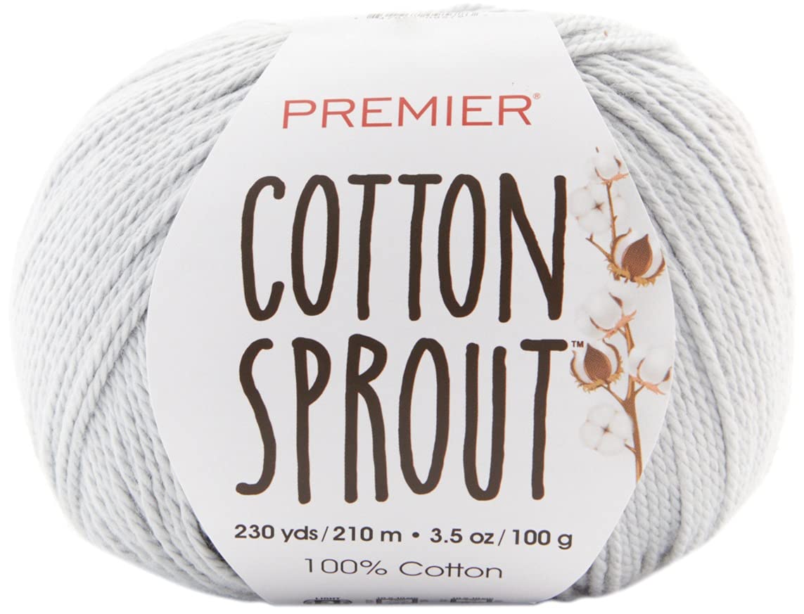 Hilo Premier Yarns Cotton Sprout Silver hilado de algodon premium para acabados finos y esteticos