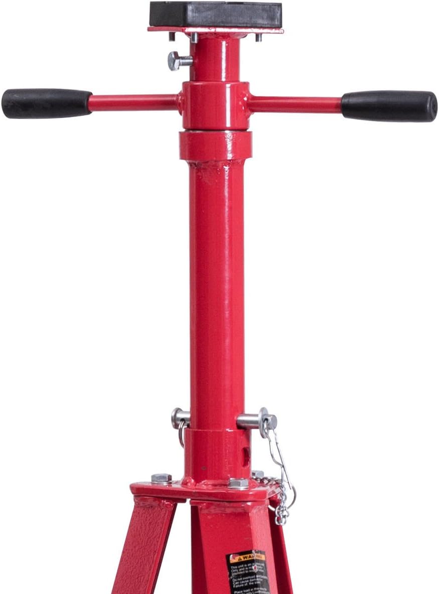 Goplus Underhoist Tripod Support Stand, 2 Ton 48.5” to 84” Height Adjustable Under Hoist Lift Stand with Protective Rubber Pad, 4400LBS Capacity, Tall Jack Stand for Car Garage Auto Repair Workshop