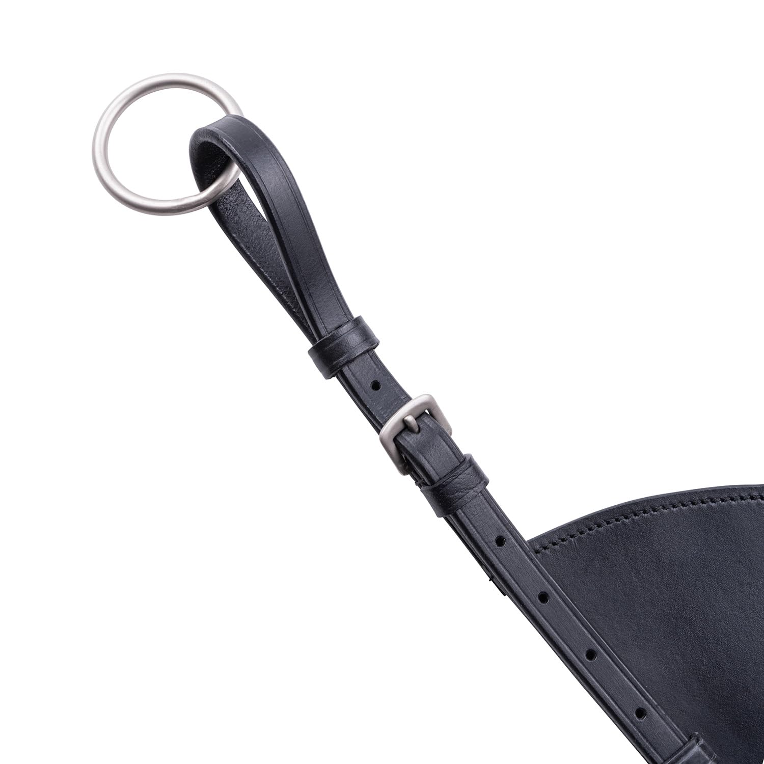 SUNRIDE Fourche de Martingale fermée en Cuir véritable “Bib” – réglable pour Une Action de rênes Stable, Plus de contrôle et sécurité – idéale pour Saut d’Obstacles et Jeunes Chevaux (Noir, Full)