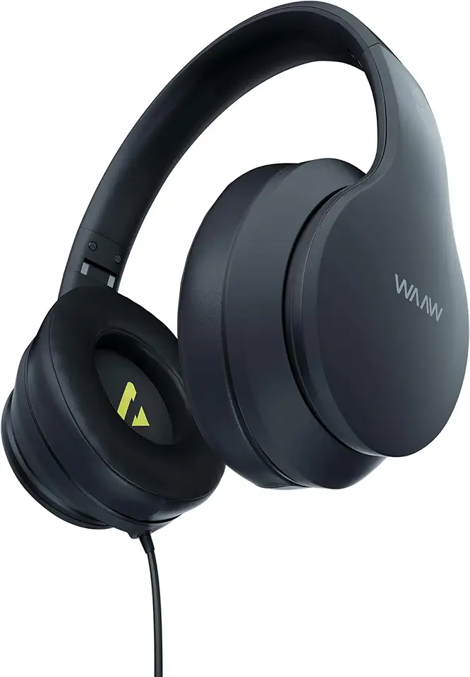 WAAW by ALOK Fone de Ouvido Headphone SENSE 100HW com Fio, Microfone, Compatível com Assistente de Voz, Design Dobrável