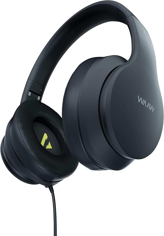 WAAW by ALOK Fone de Ouvido Headphone SENSE 100HW com Fio, Microfone, Compatível com Assistente de Voz, Design Dobrável