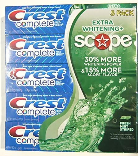 Crest Complete Multienefit Toothpaste Extra Whitening Plus Scope 8.2 Oz (Pack of 5) image 2