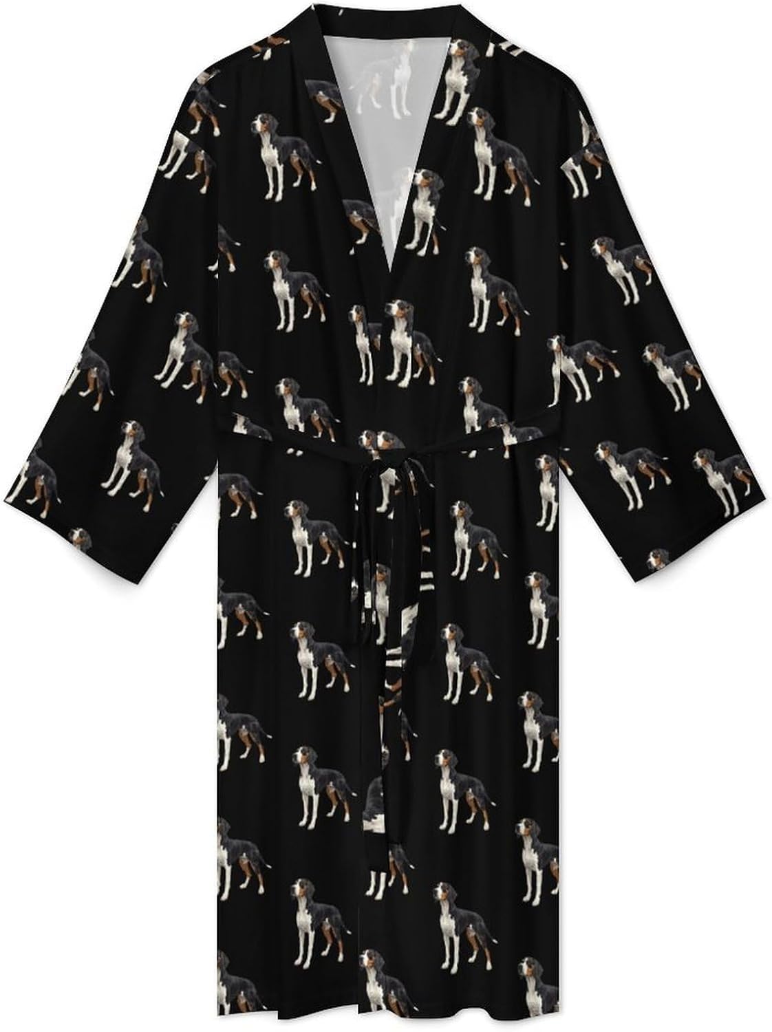 Coonhound Dog Mens Robe Long Bathrobe for Women Bath Robes Lightweight Soft Printed Sleepwear