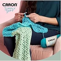 Vista 10 de Caron Simply Soft Feathered Gray Yarn - Paquete de 3 unidades de 170 g/6 oz - Acrílico - 4 medianos (peinado) - 288 metros - Tejido/ganchillo