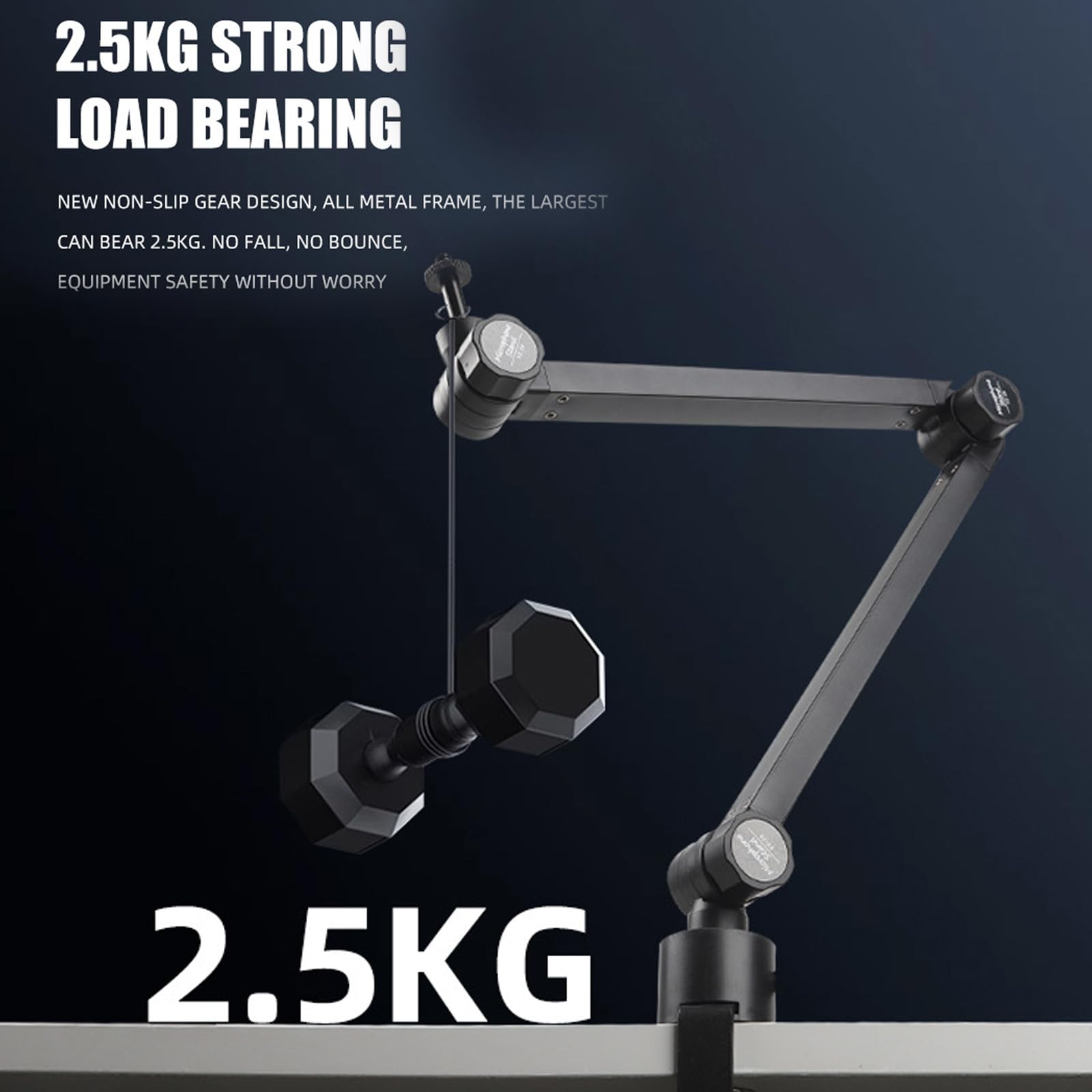 Robuster Overhead-Mikrofonarm mit einfacher Montage, klappbarer Mikrofonständer für professionellen Multi-Winkel-Rotations-Mikrofonständer
