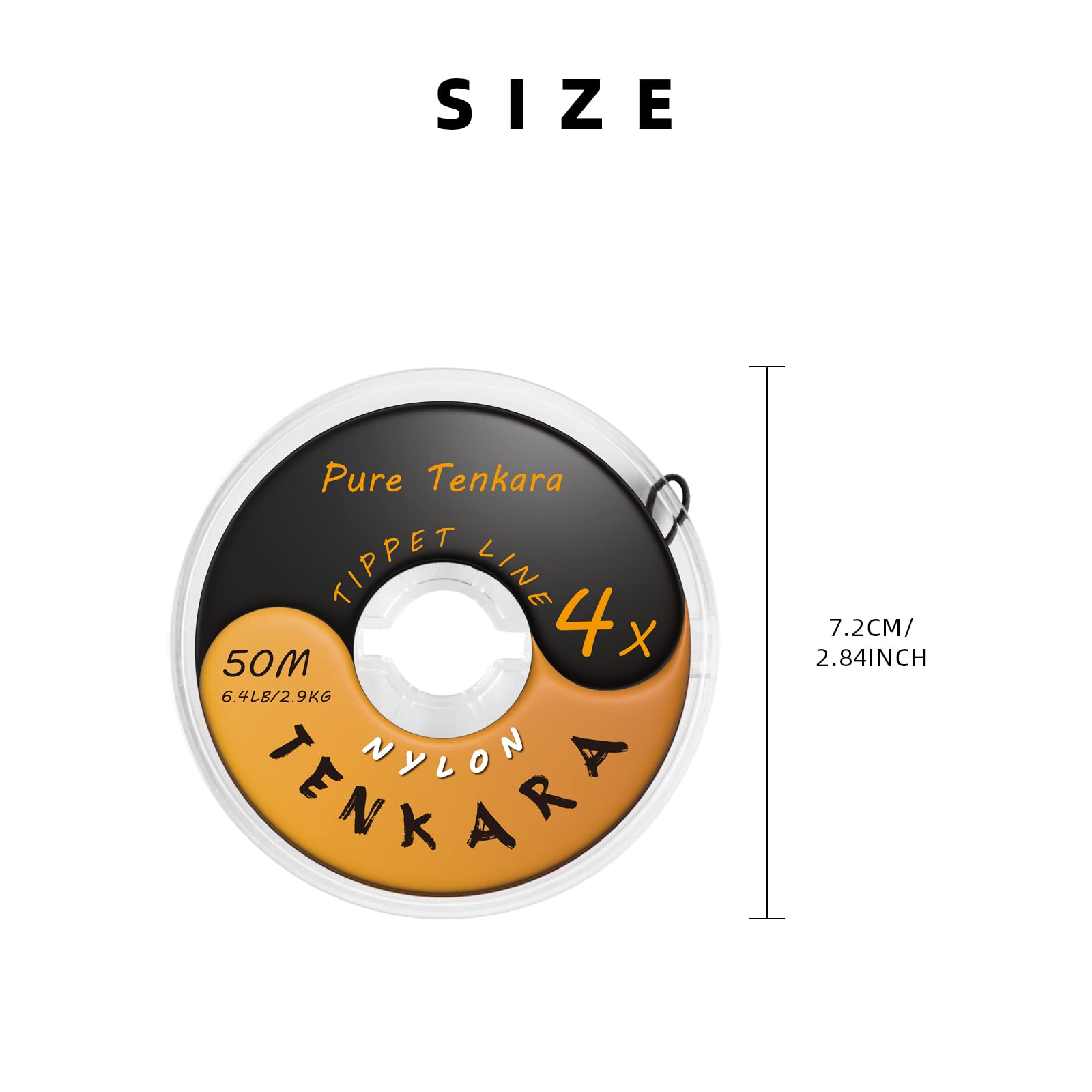 Pure Tenkara 5X Fly Fishing Tenkara Nylon Tippet Lines Freshwater Clear 5LB/2.3KG, 50M