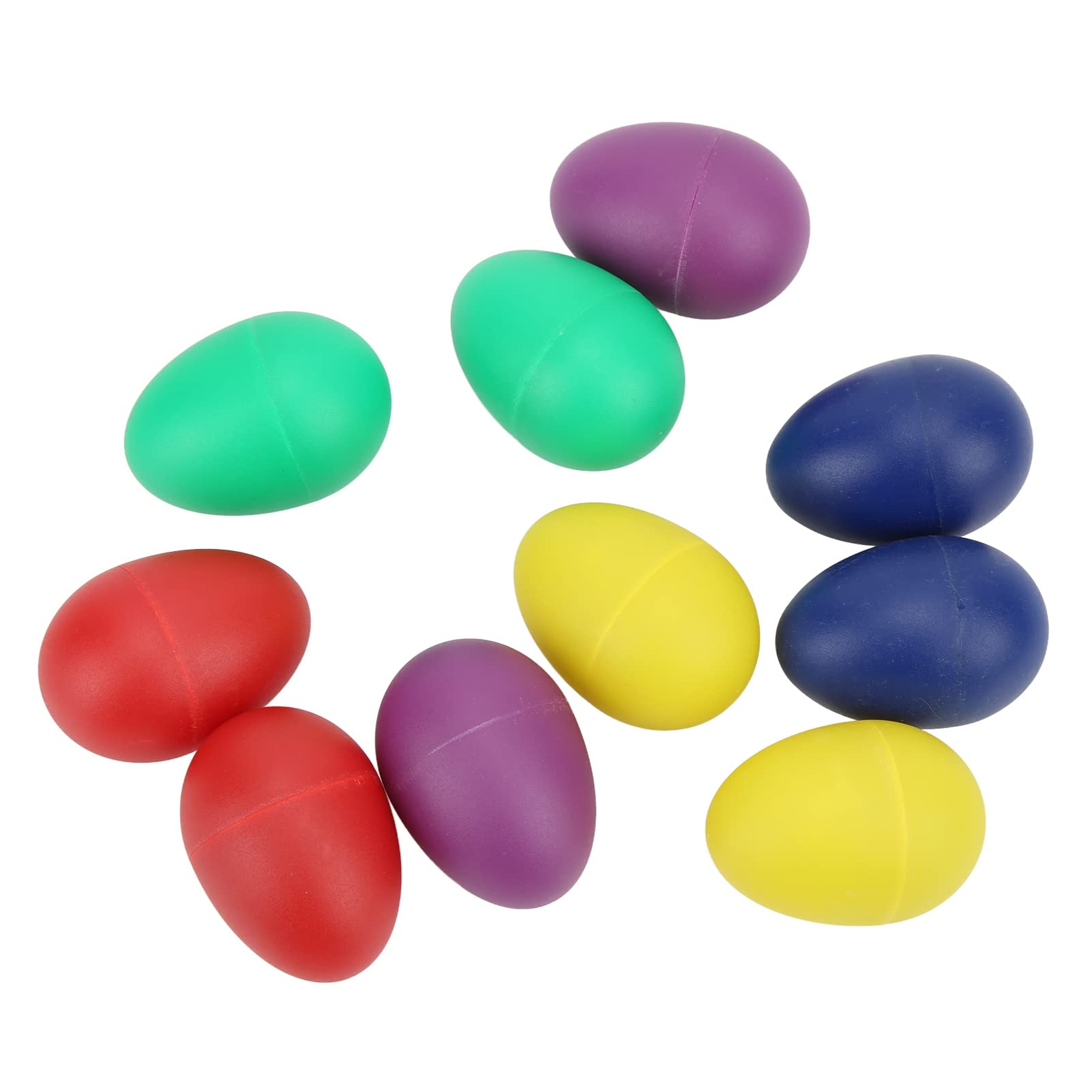 Jelquix Colorful Musical Eggs Set Soft Voice Rhythm Training Toy for Children Plastic Hand Shakers Percussion Instrument, 10Pcs for Kids Early Education