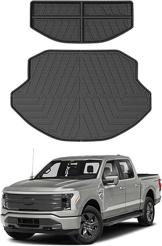 Mixsuper Liner Frunk - Alfombrilla para maletero para Ford F-150 Lightning 2022-2025, accesorios para todo tipo de clima, alfombrillas de