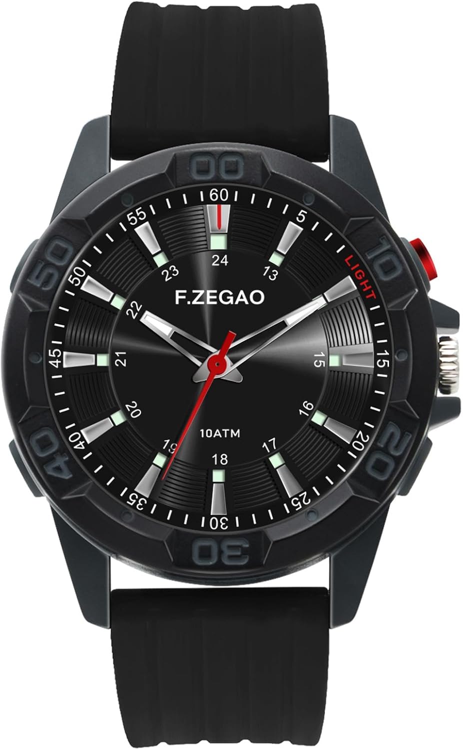100M Waterproof Watch for Swimming, Easy Read Unisex Analog Watch, Second Hand Diver Analog Watch Men, 45mm Diameter 100M Waterproof Watch for Swimming, Easy Read Unisex Analog Watch, Second Hand Diver Analog Watch Men, 45mm Diameter