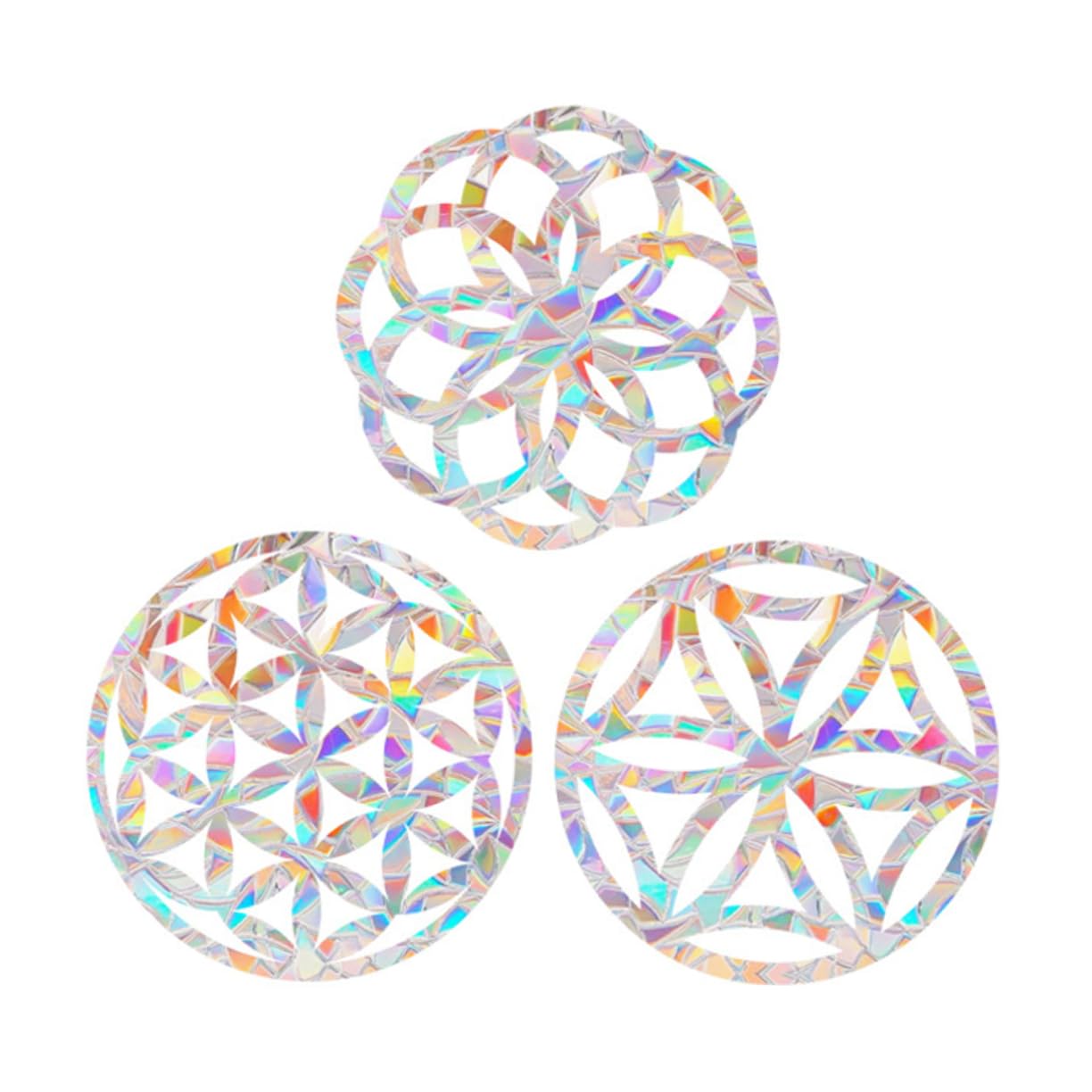 Stickers anticollision fenêtres de style mandala pour éviter les reflets