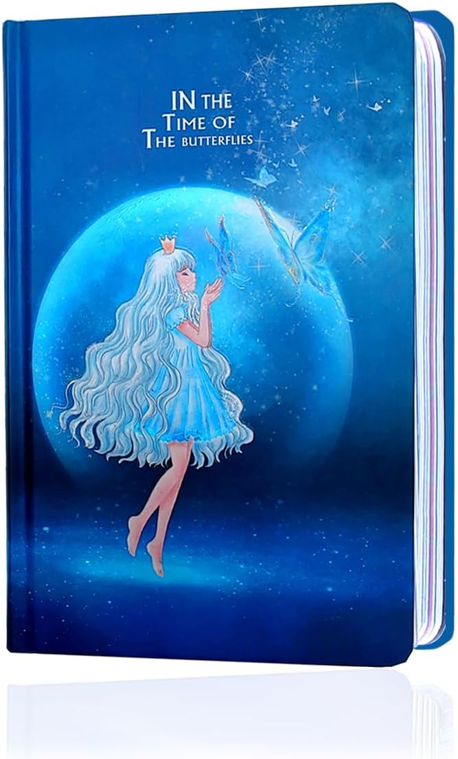 Journal Intime Papillon Rose MGGAO - Couverture Rigide A5 - 192 Pages Vierges - Idée Cadeau Romantique