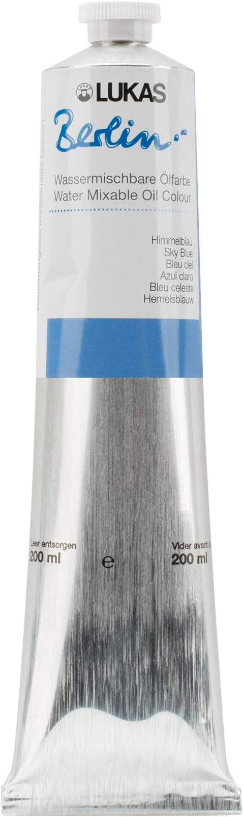 Berlin Oil 200 ml โ Water Mixable Oil Paint in Premium Quality โ Sky Blue