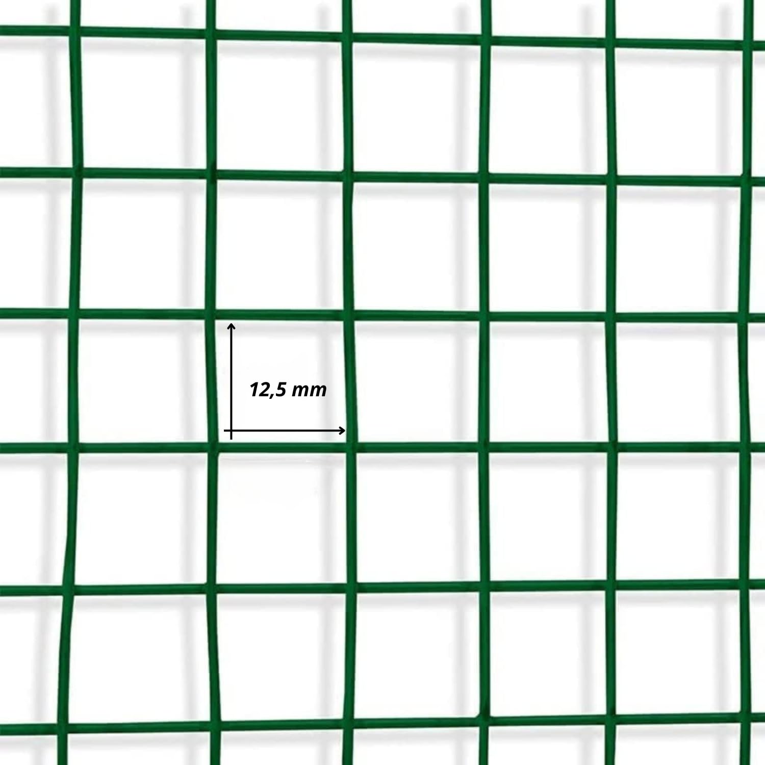 Rete Metallica Recinzioni 10 m x 1 m Plastificata Maglia Quadrata 12,5 mm Rete Protettiva Resistente Giardino Pollaio Cortile Vigneto Animali Ringhiere Balcone