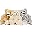 MaoGoLan 3 Pieces Bulk Teddy Bears Stuffed Animals Baby Shower, Soft Small Stuffed Teddy Bears in Bulk, 13.5 Cuddly Mini Bears Centerpiece,Wedding,Party,Engagement,Tan,Beige,Gray