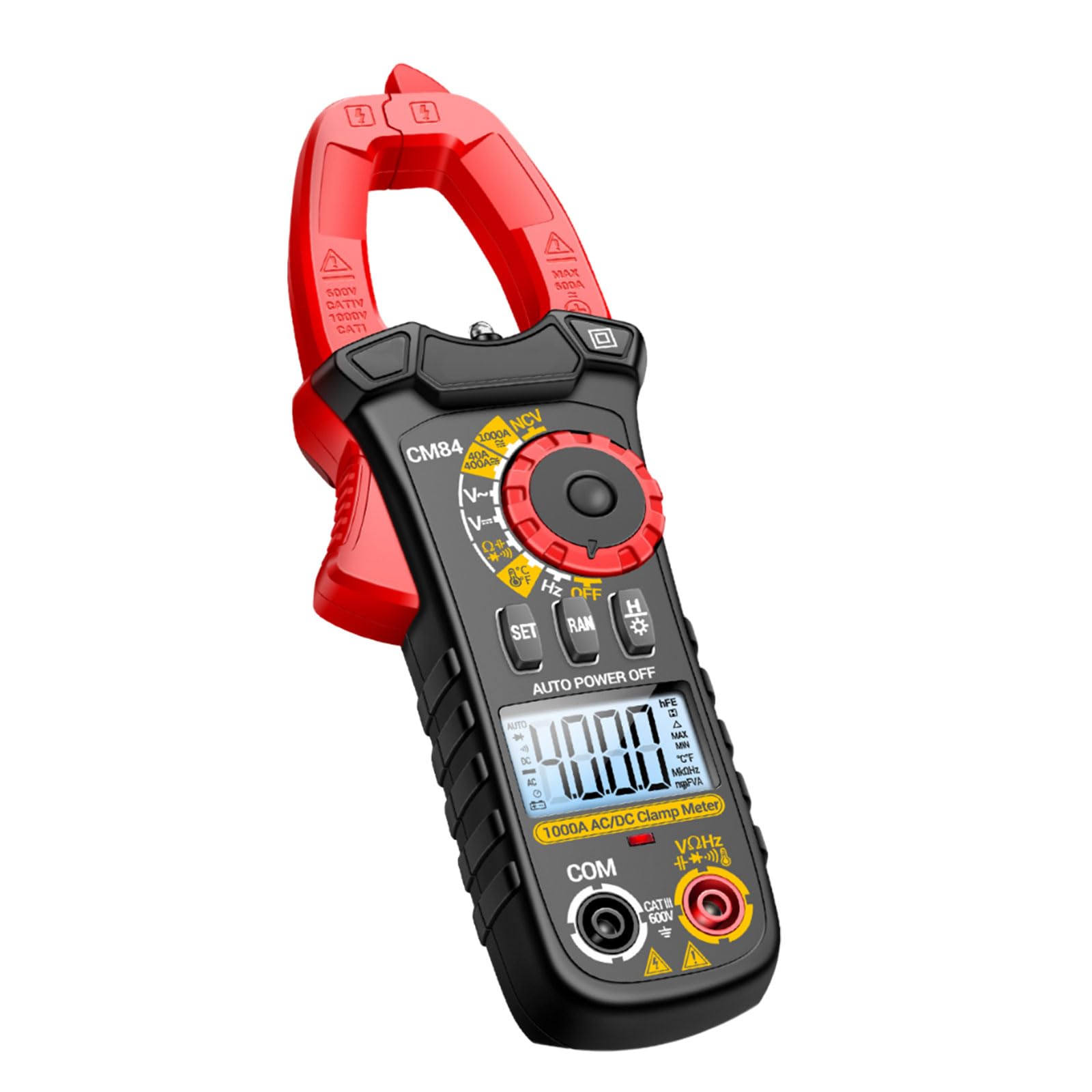 Ohmmeter Voltmeter Current Tester with Backlit Buzzer 4000 Counts LCD Multimeter Battery Operated Engineering Tool