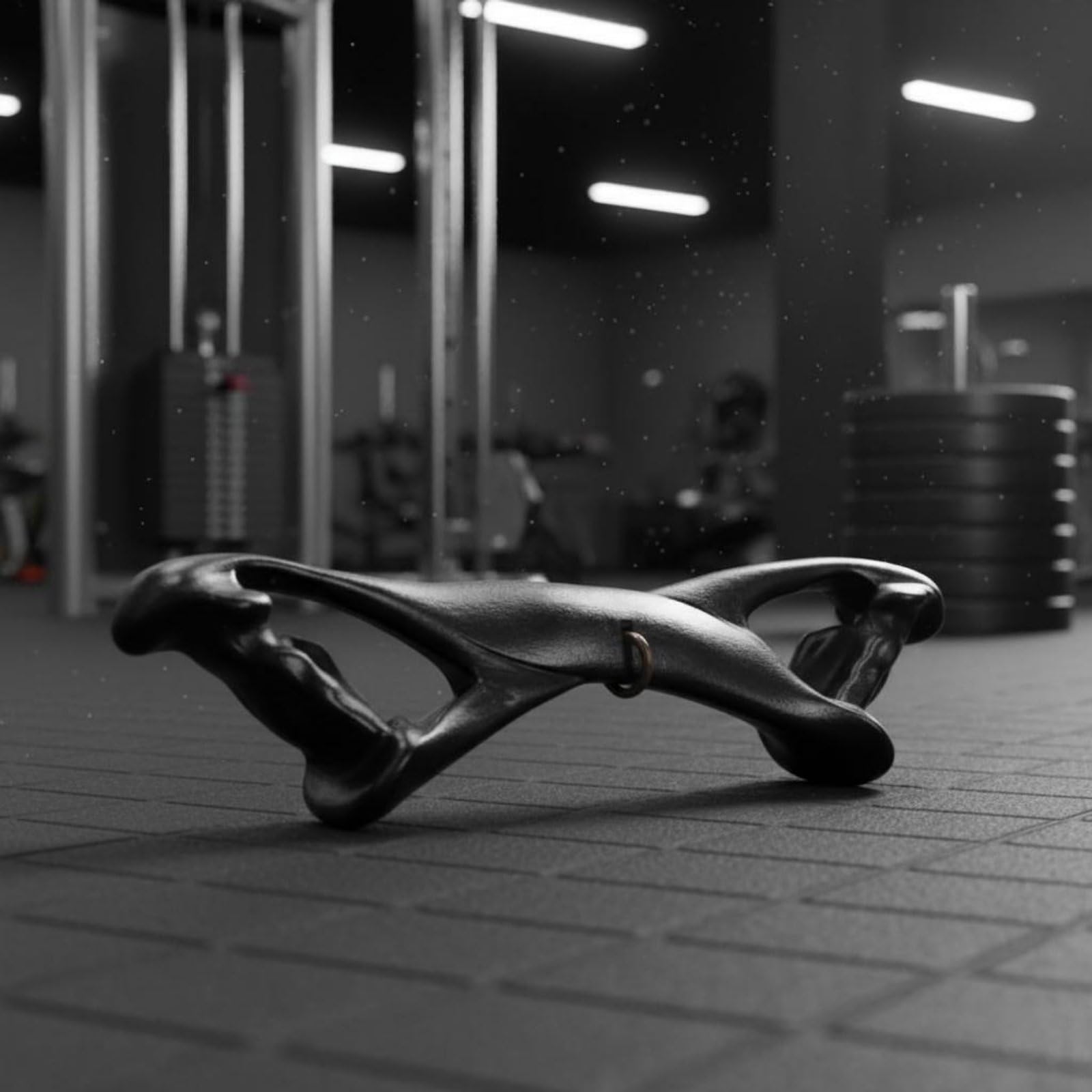 Mango de Gimnasio para Jalones Agarre Barra Accesorio Estructura Resistente para Uso Frecuente con Tracción Estable y Controlada Favorece Técnica y , Negro