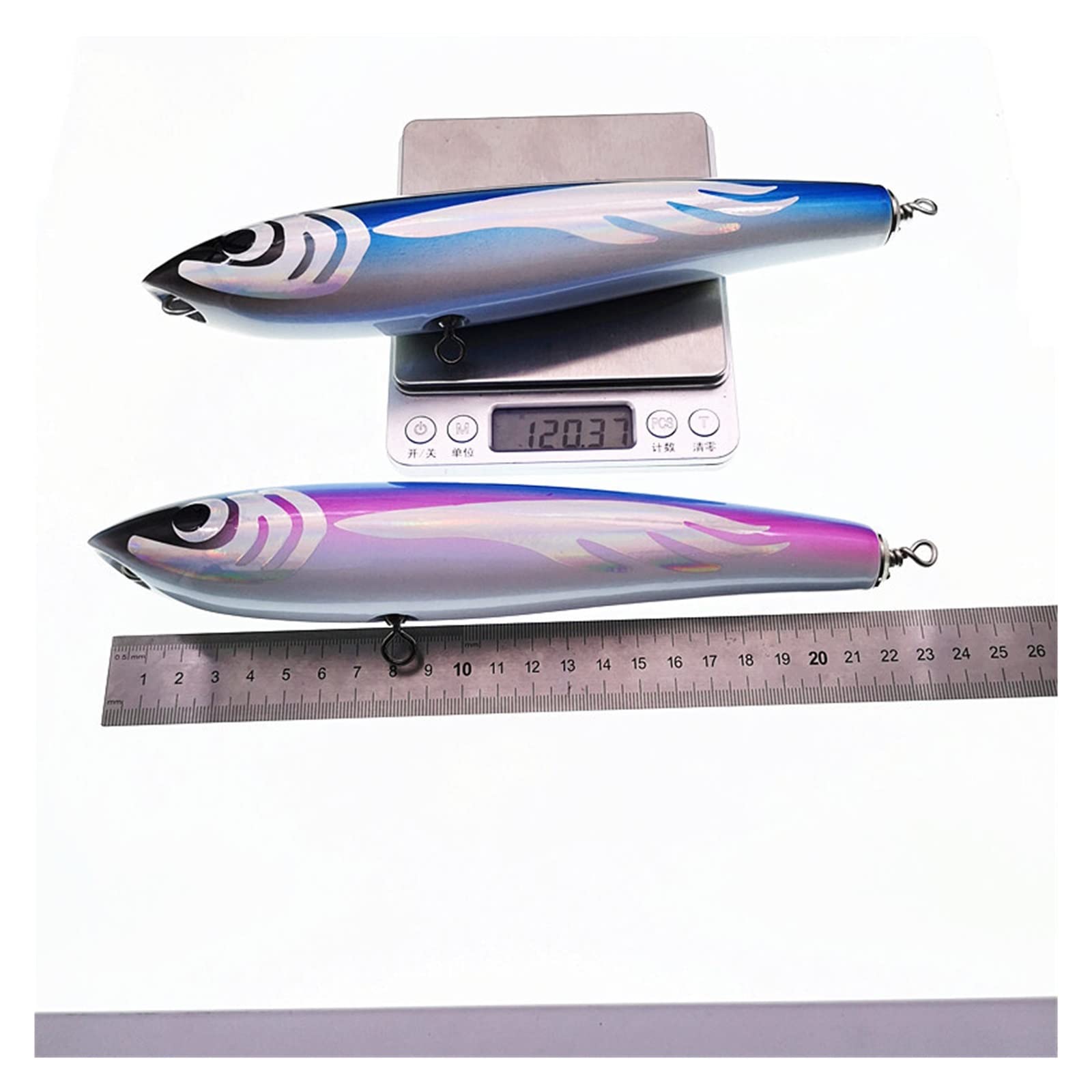 XILILHC 3 PZ Acqua Salata Big Game Esca di Legno 22 cm/18 cm 120 g/70 g Richiamo di Pesca A Traina Matita di Mare Profondo Pesca in Barca Esca Artificiale richiamo di Pesca