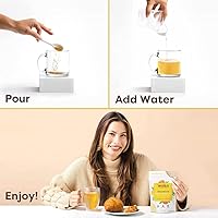 Vista 5 de Waka - Mezcla de té instantánea, paquete de 3 bolsas, 100% sin aditivos, polvo de té sin azúcar, frambuesa, mango, granada (4.5 onzas cada uno)