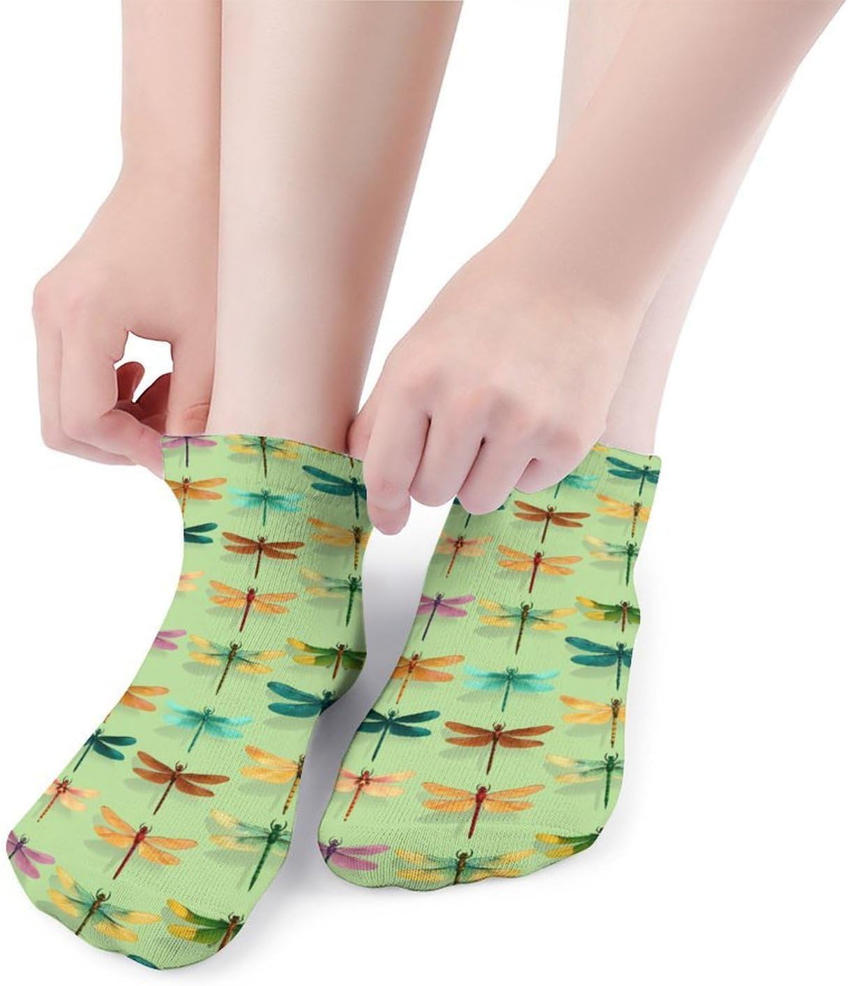 Dragonfly Socks for Men Women 5 Pairs Ankle Socks