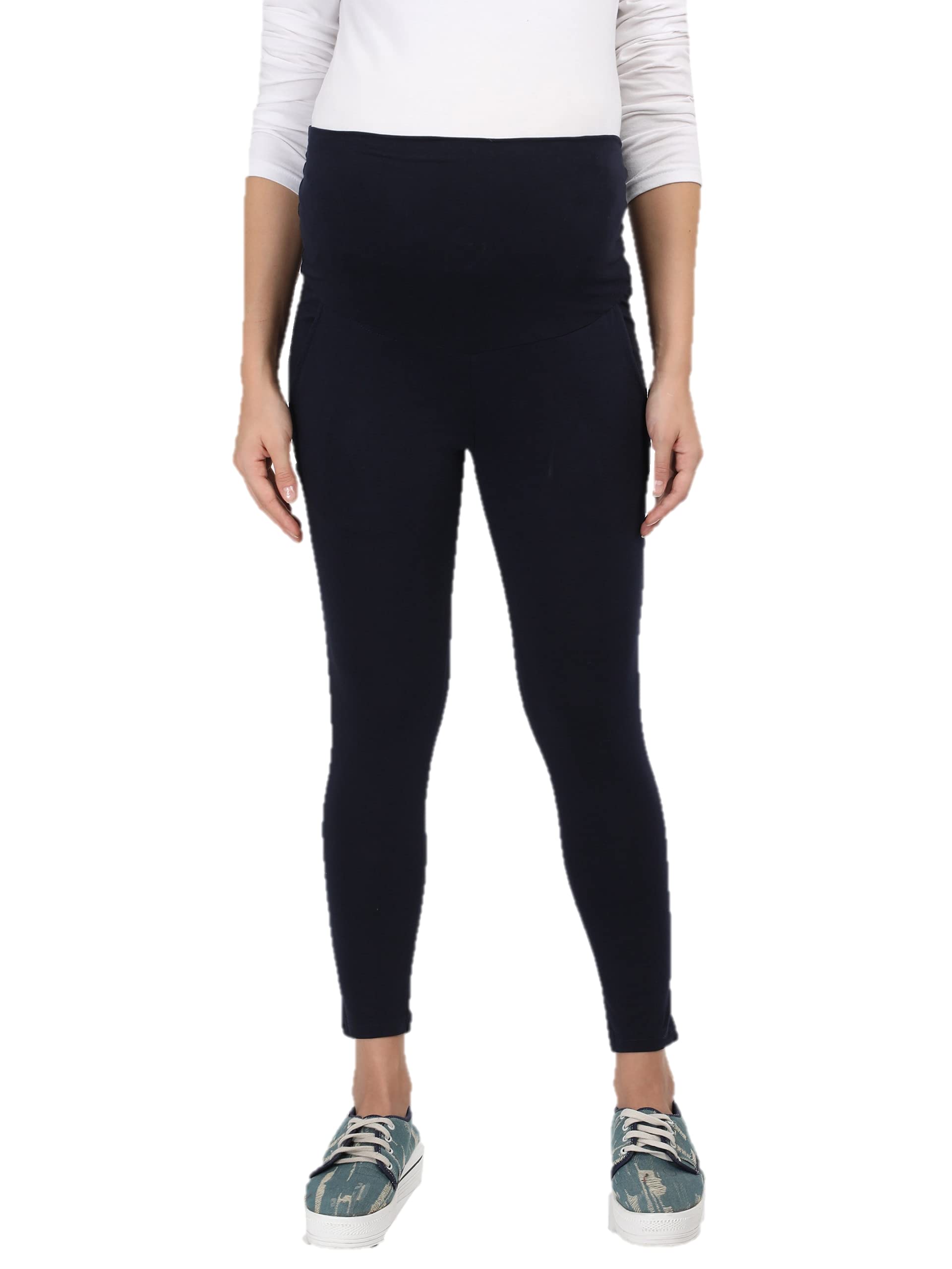 The Mom Store Comfy Maternity Leggings | Comfortable | Soft | Pre and Post Pregnancy | Comfort Stretch Pregnancy Leggings for Women