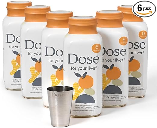 for Your Liver Cleanse Detox & Repair, Organic Milk Thistle Supplement with Turmeric, Dandelion, Ginger, and Orange, Promotes Optimal Liver Function,16oz Bottle, 6 Pack (6 Week Supply)