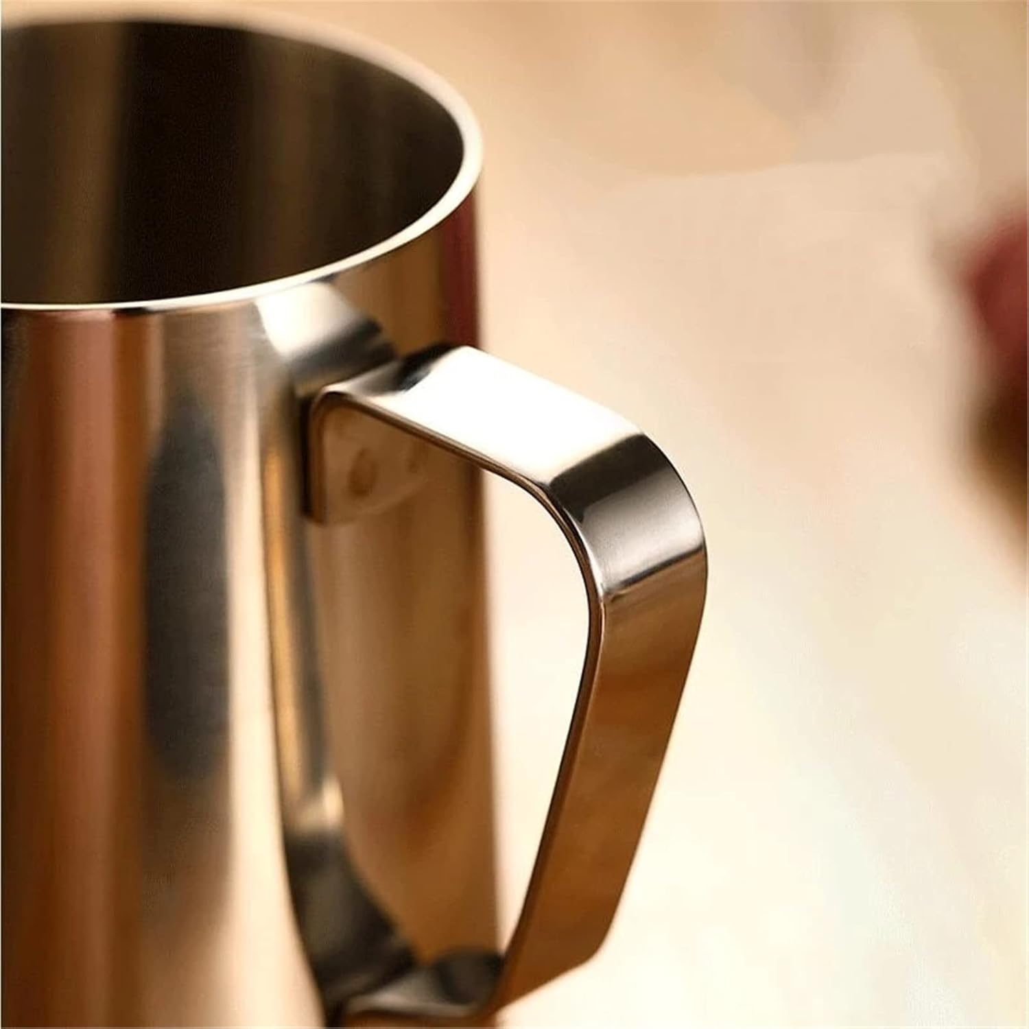 ミルクジャグ ステンレススチールコーヒーミルク泡立つフラワーカップ