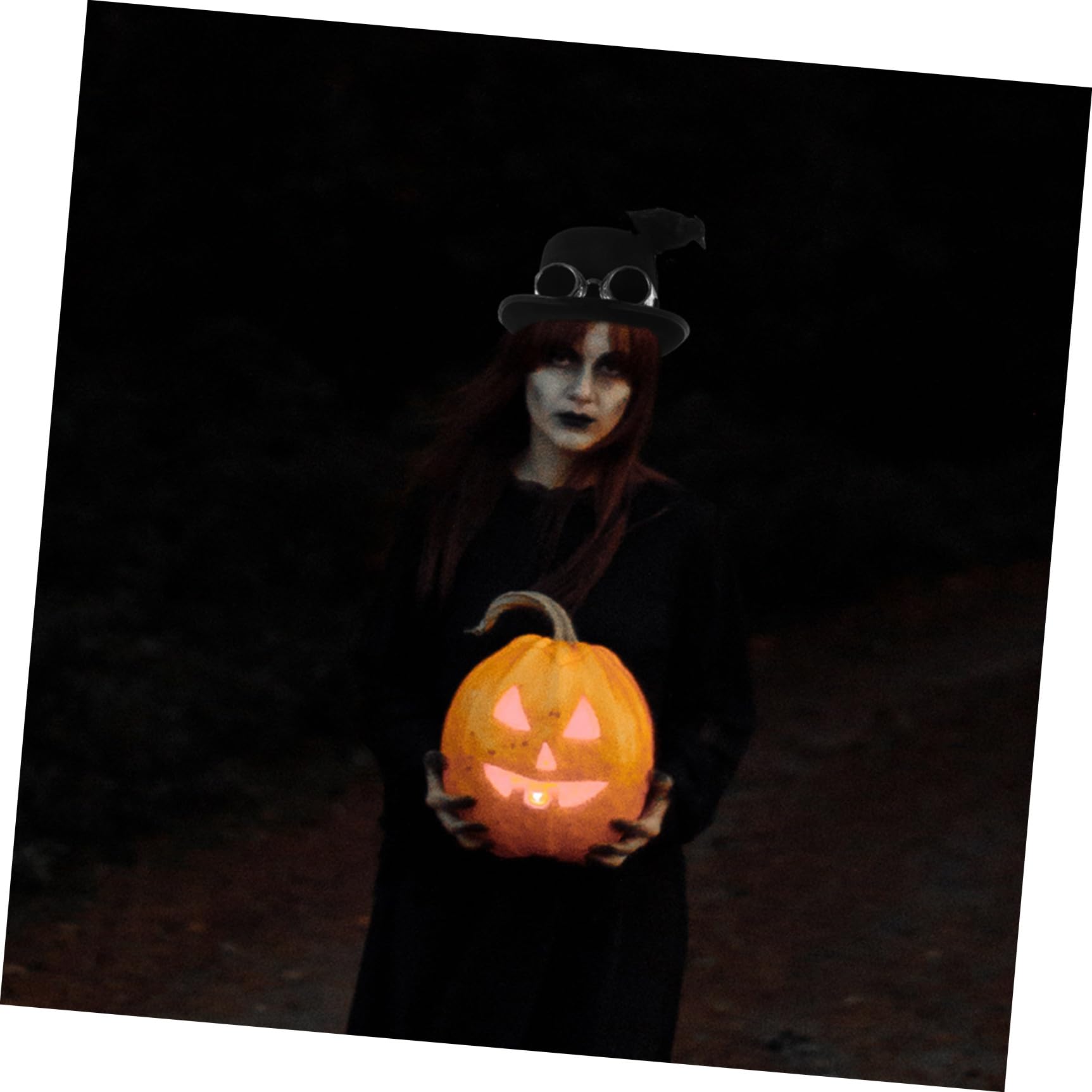 Cabilock Sombrero Hecho de Telas No Tejidas y Plástico Retro Gótico Steampunk Negro para Fiestas de Halloween y Eventos Electrónicos Adecuado para Disfraz y Ambiente Halloween