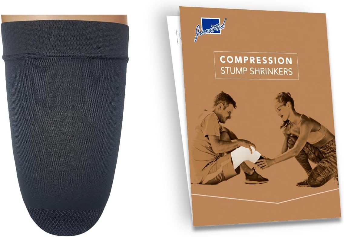 Far-Infrared Prosthetic Stump Shrinkers – Above Knee, 35cm, Amputee Socks, Blood Circulation, Thermal Regulation, 20-30, Daily use, Taiwan Excellence 2XL
