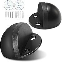 Vista 9 de Paquete de 10 topes de puerta autoadhesivos para piso, color blanco, sin taladro, con parachoques de puerta de goma, tope de puerta montado