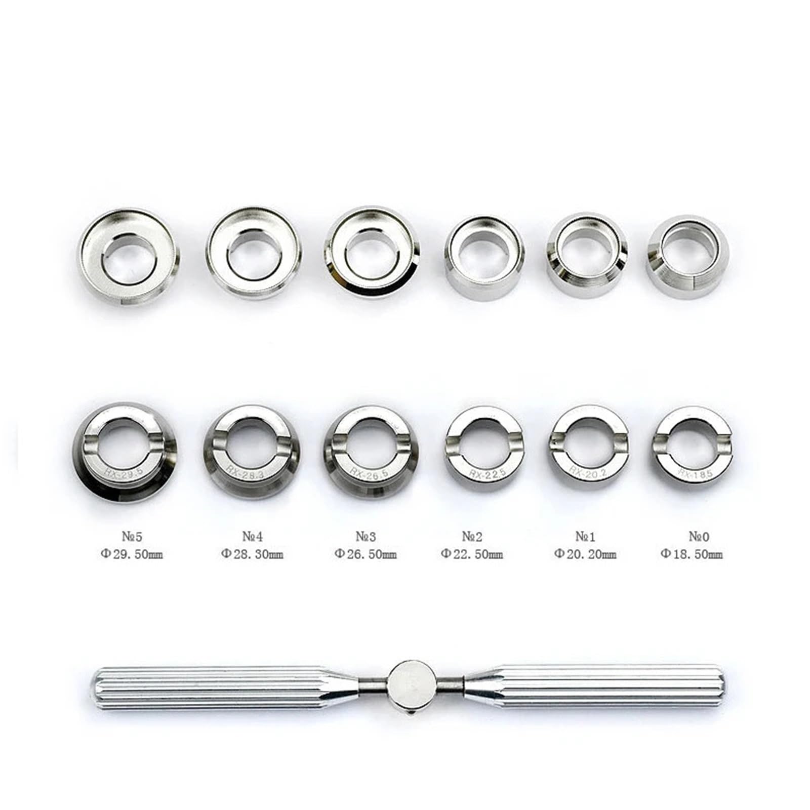 Juego de removedor Cubierta Trasera Reloj, Llave for con 6 Troqueles, Kits Herramientas reparación Relojes, Accesorios, Herramienta for para Abrir Tapa Trasera de Reloj