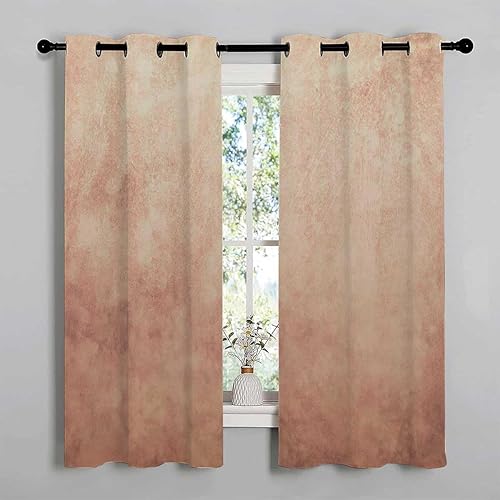 Cortinas de enfriamiento marrón vintage retro cortinas para armario, sin puerta, cortinas para ventanas de cuarto 110 pulgadas de ancho por 96