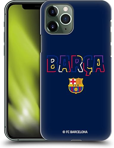 Head Case Designs Funda rígida con licencia oficial del FC Barcelona Neon Barca Graphics compatible con Apple iPhone 11 Pro
