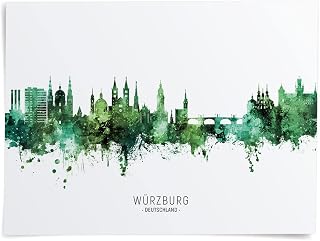 Würzburg Deutschland Skyline Art Print (A1 poster) -22391