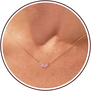 Birthstone Necklace for Women Dainty Gold Necklace with 2 Birthstone Christmas Stocking Stuffers Teen Girl Gifts Trendy Stuff Birthday Gift Moms 2025 Graduation Gift Adjustable Anniversary Jewelry for Daughter Girlfriend Friend